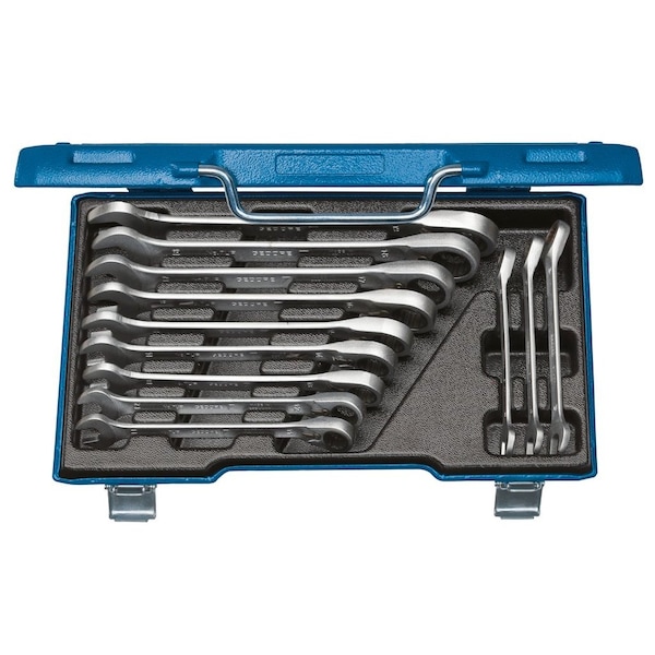 Combination Ratchet Wrench Set, 8-19mm, Number of Pieces: 12